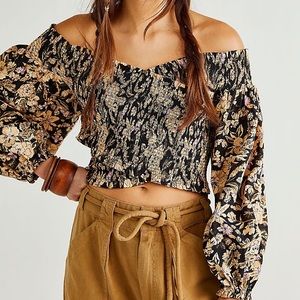 Free People “East to West Smocked Top”